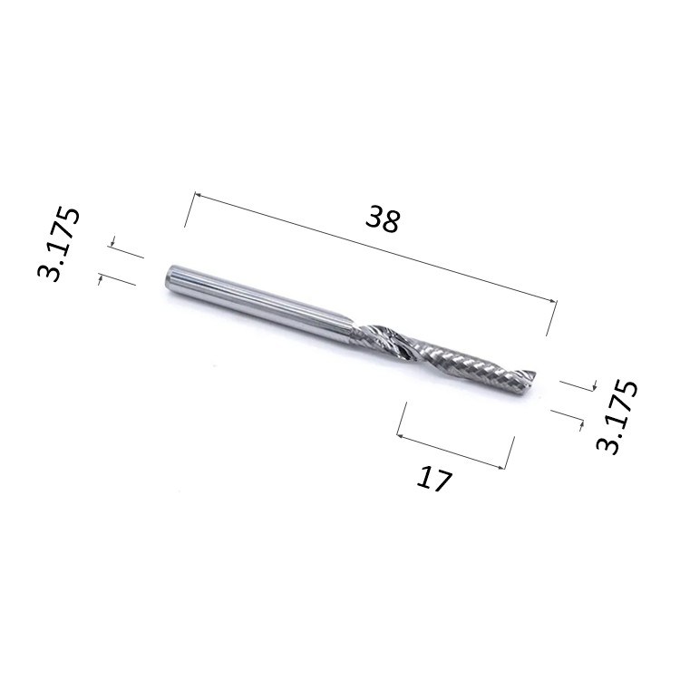 Фото фреза спиральная цилиндрическая однозаходная по акрилу, дереву, композиту (акп) djtol ay1lx3.17 в Москве и Московской области