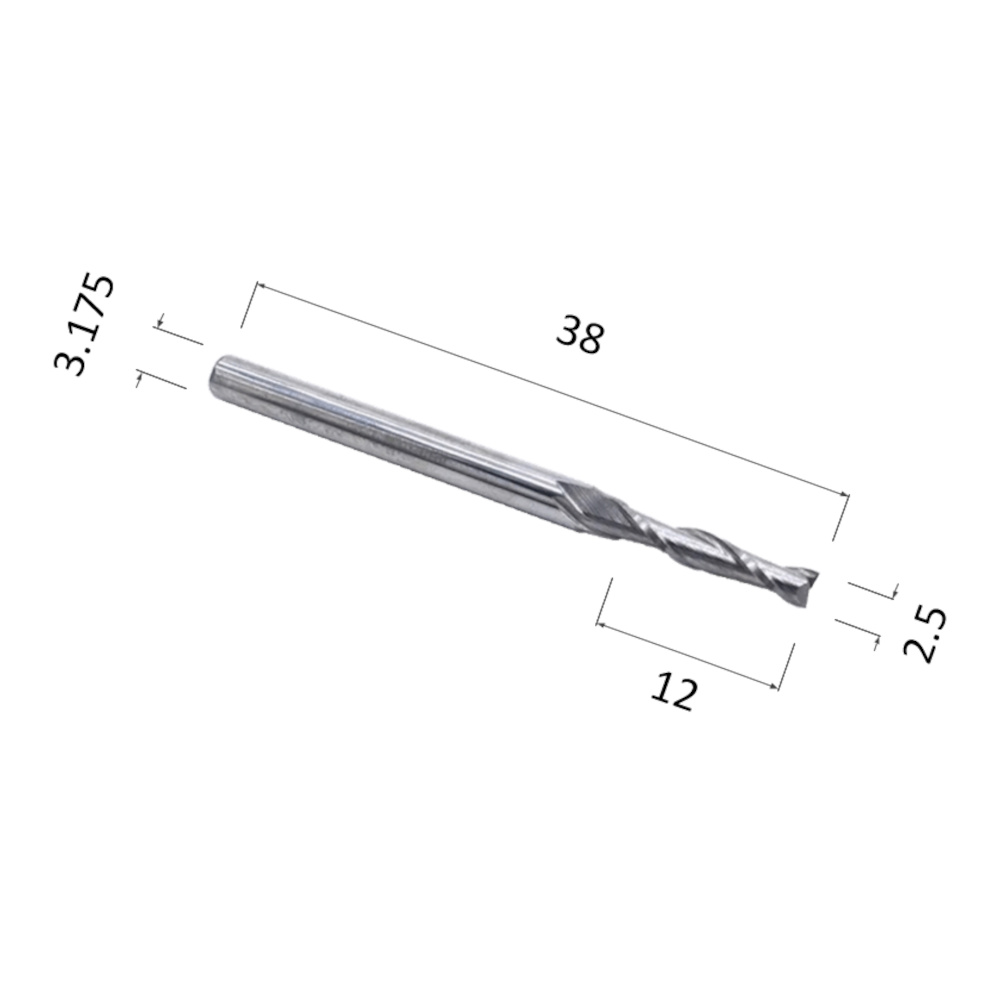 Фото фреза спиральная цилиндрическая двухзаходная по акрилу, дереву, композиту (акп) djtol a2lx3.2.512 в Москве и Московской области