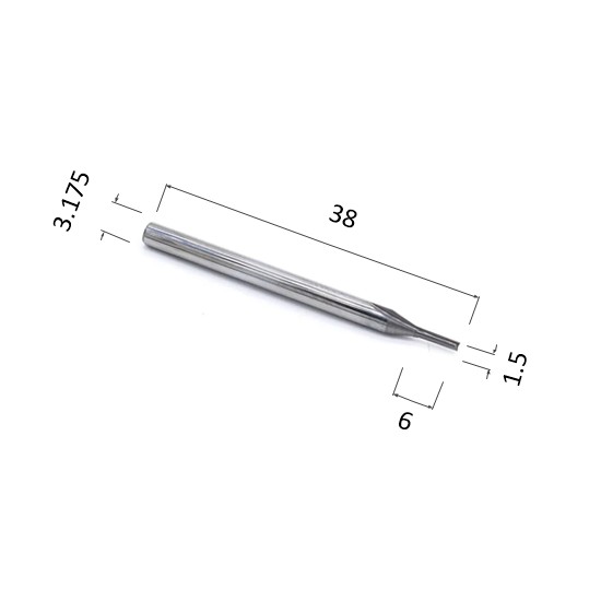 Фото фреза прямая цилиндрическая двухзаходная по акрилу, дереву, композиту (акп) djtol n2zx3.1.506 в Москве и Московской области