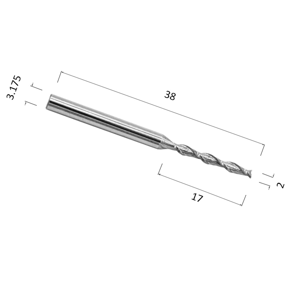 Фото фреза спиральная цилиндрическая двухзаходная по акрилу, дереву, композиту (акп) djtol a2lx3.217 в Москве и Московской области