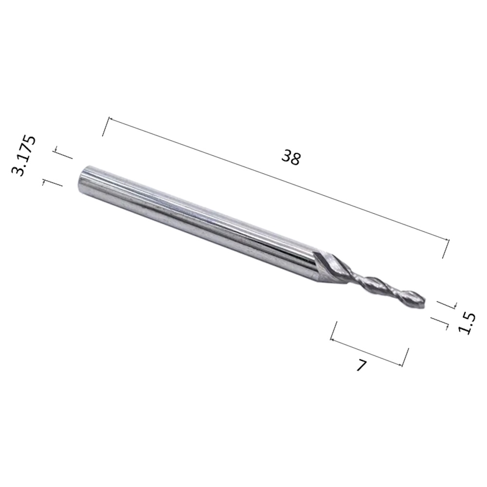 Фото фреза спиральная цилиндрическая двухзаходная по акрилу, дереву, композиту (акп) djtol a2lx3.1.507 в Москве и Московской области