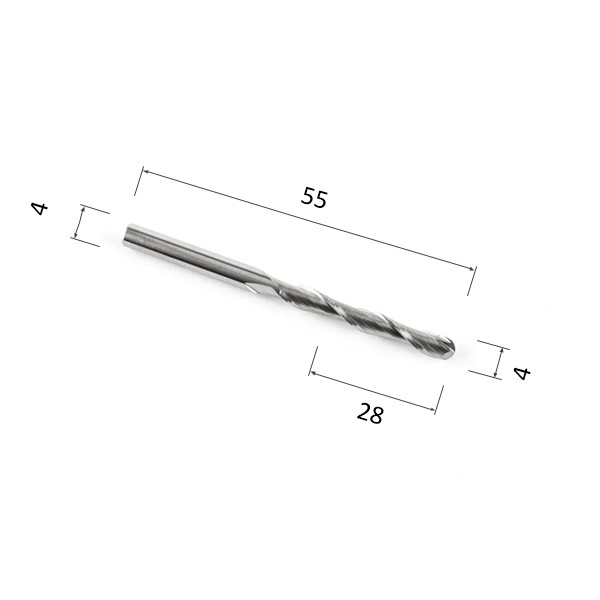 Фото фреза спиральная цилиндрическая двухзаходная по акрилу, дереву, композиту (акп) djtol a2qx428 в Москве и Московской области