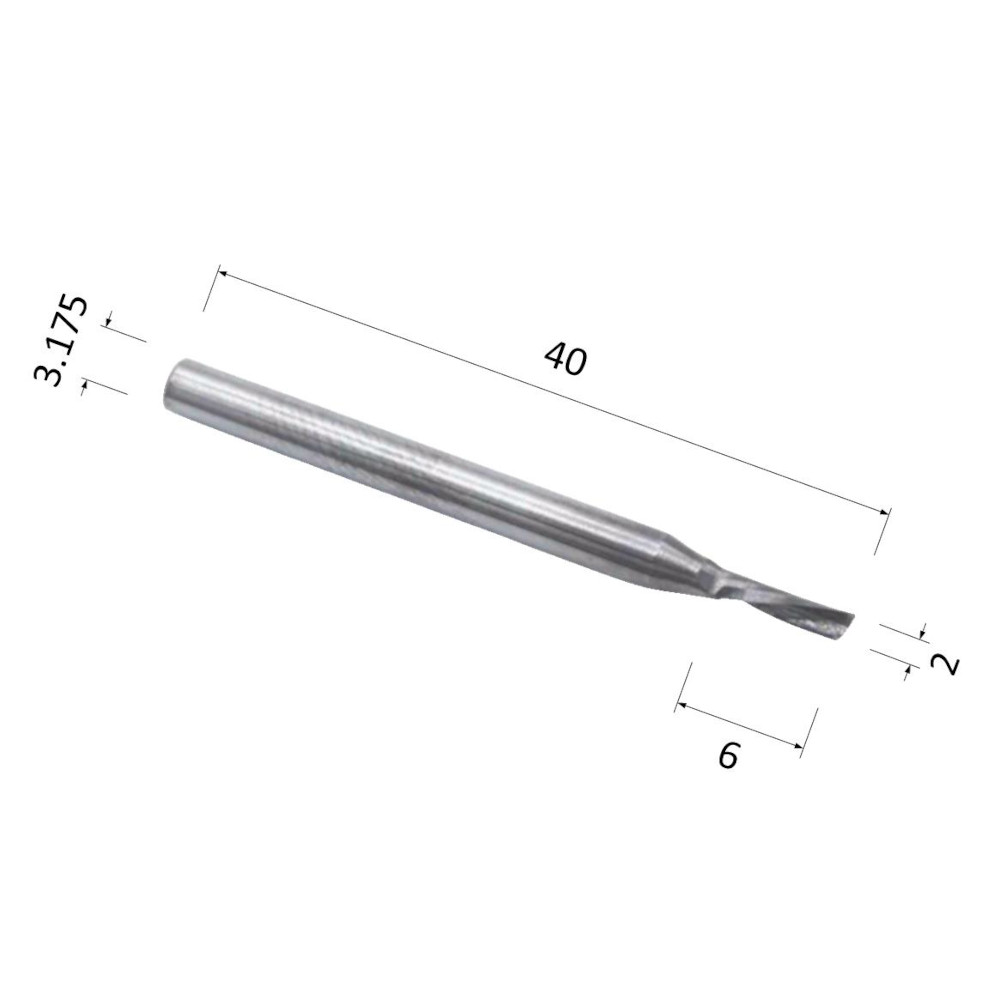 Фото фреза спиральная однозаходная стружка вниз (по акрилу, дереву, композиту) djtola1lxd3.206 в Москве и Московской области