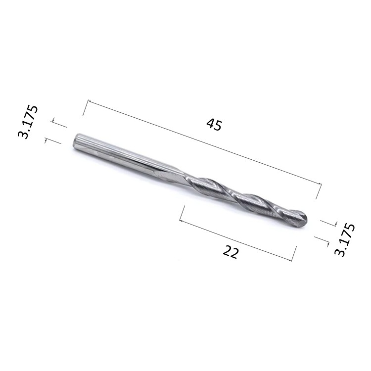 Фото фреза djtol n2qx3.22 спиральная двухзаходная сферическая (по дереву, композиту (акп), пластику) в Москве и Московской области