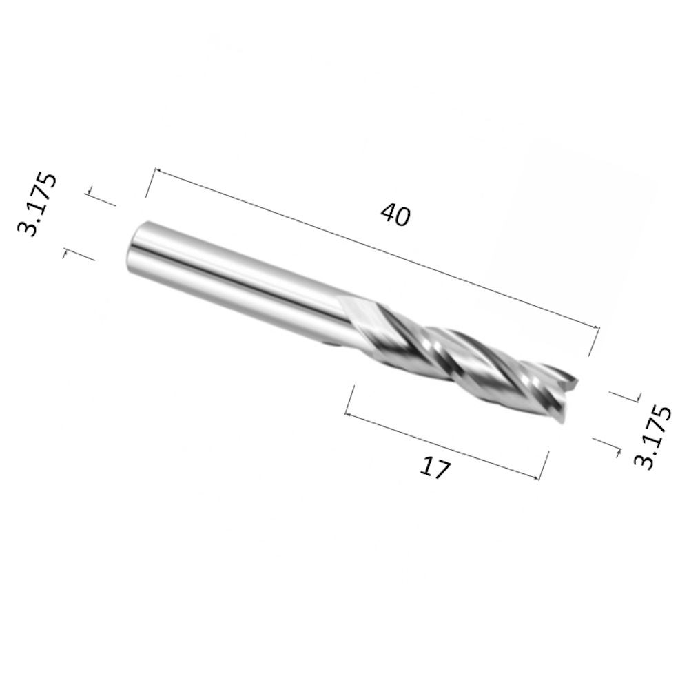 Фото фреза прямая спиральная трехзаходная по акрилу, дереву, композиту (акп) djtol n3lx3.17 в Москве и Московской области