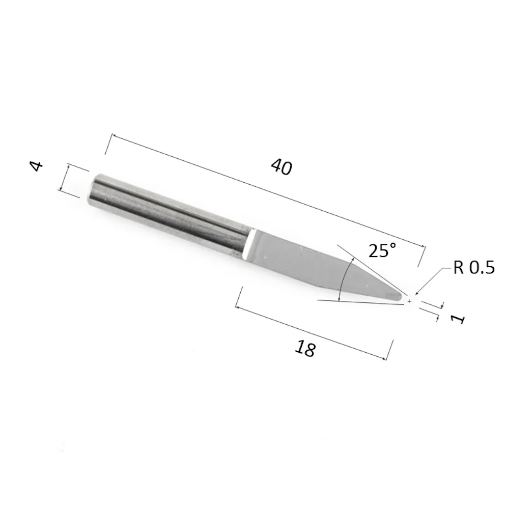 Фото гравер прямой конусный однозаходный по акрилу, дереву, композиту (акп) djtol nydj4.2510 в Москве и Московской области
