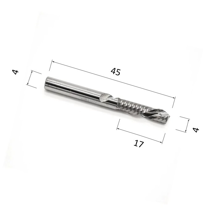 Фото фреза djtol a1lxd417 спиральная однозаходная стружка вниз (по акрилу (оргстеклу), дереву, композиту  в Москве и Московской области