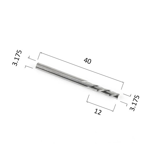 Фото фреза djtol n3lxd3.12 спиральная трехзаходная стружка вниз (по дереву, композиту (акп), пластику) в Москве и Московской области