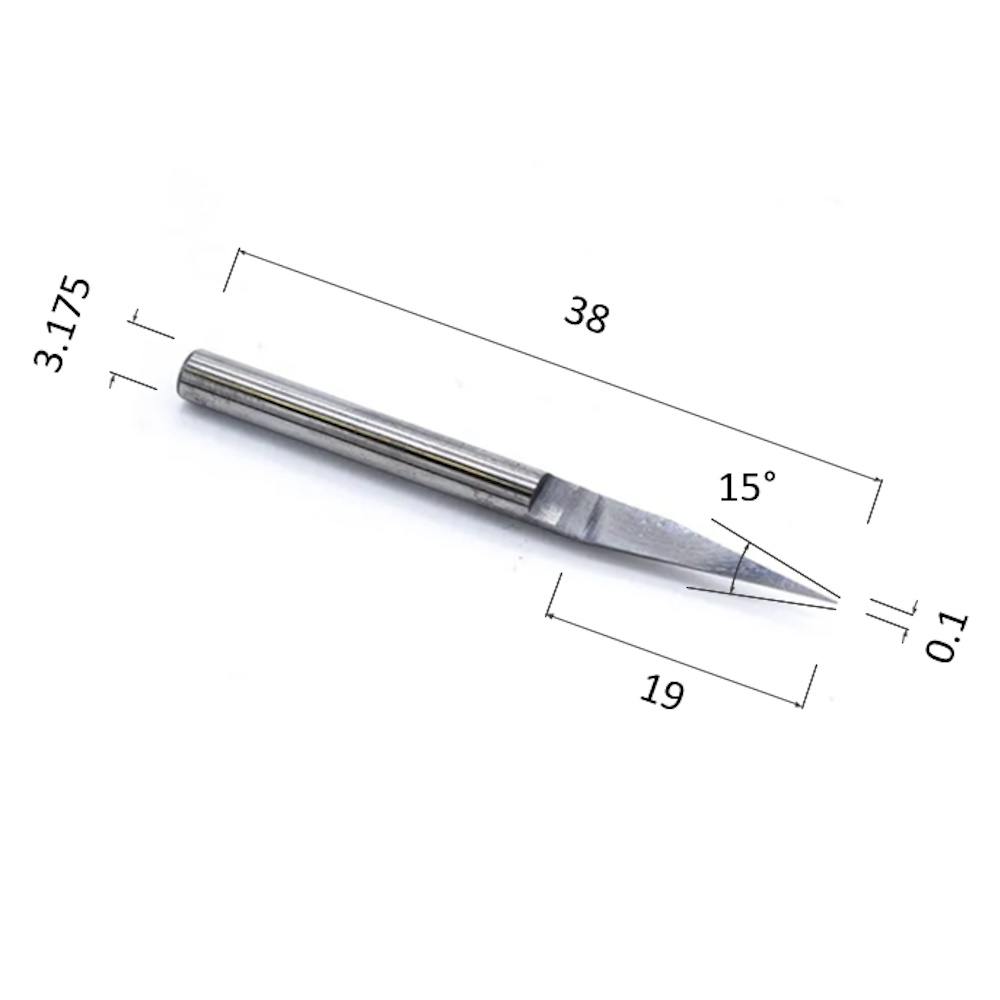 Фото гравер прямой конусный однозаходный по акрилу, дереву, композиту (акп) djtol nj3.1501 в Москве и Московской области