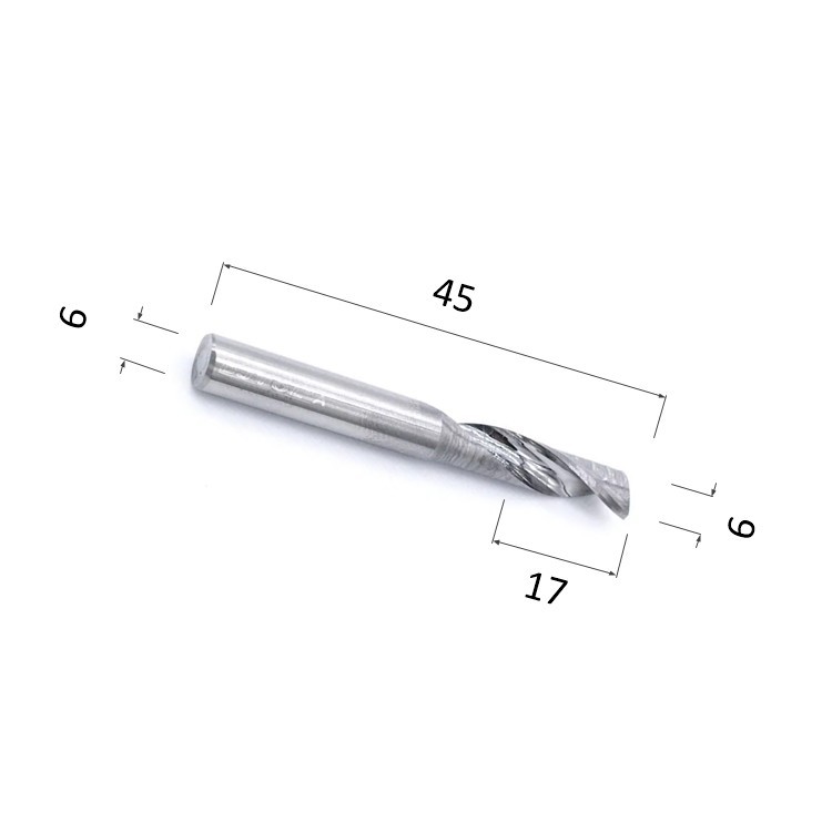 Фото фреза спиральная цилиндрическая однозаходная по акрилу, дереву, композиту (акп) djtol aal1lx6.17 в Москве и Московской области