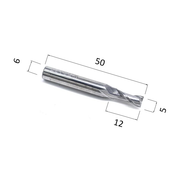 Фото фреза спиральная цилиндрическая двухзаходная по акрилу, дереву, композиту (акп) djtol n2lx6.512 в Москве и Московской области