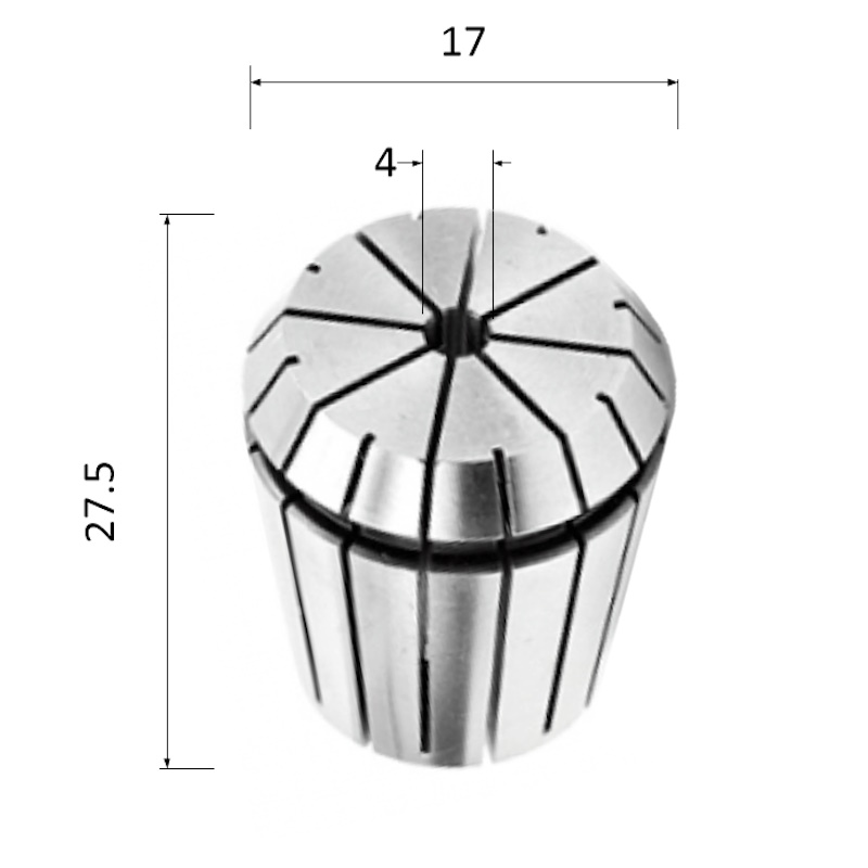 Фото цанга er16-4-aa, 4 мм (биение 0.005) высокоточная прецизионная в Москве и Московской области